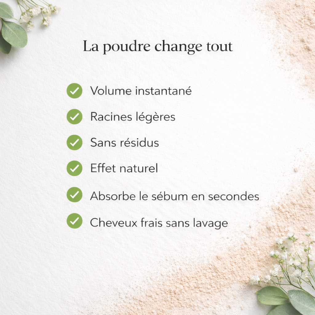 Shampoo Sec en Poudre Volumisant – Application avec Éponge